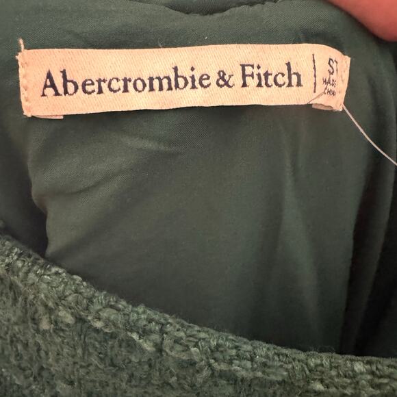 NWOT Abercrombie & Fitch Tweed Shift Mini Dress Green Size Small Tall ST - Picture 7 of 7
